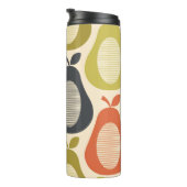 Scribble Pear Multi kleuren, moderne retro stijl Thermosbeker (Geroteerd rechts)