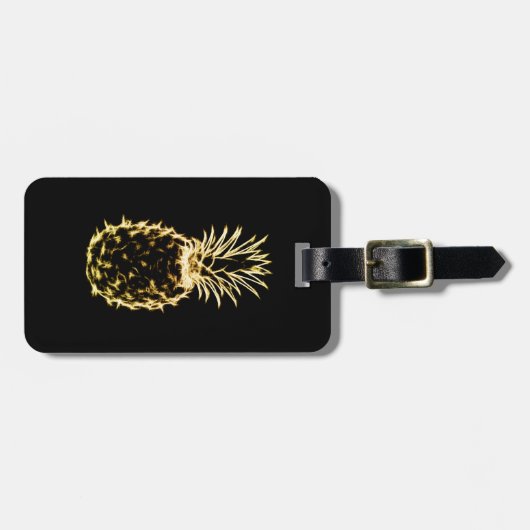 Scribble Pineapple Bagagelabel (Voorkant horizontaal)