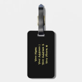 Scribble Pineapple Bagagelabel (Achterkant verticaal)