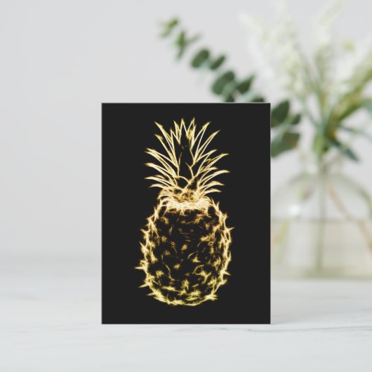 Scribble Pineapple Briefkaart (Staand voorkant)