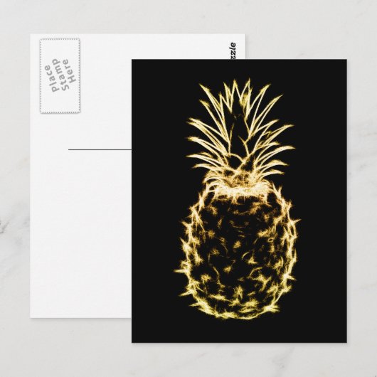 Scribble Pineapple Briefkaart (Voorkant / Achterkant)