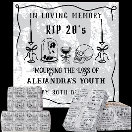 Scribble RIP 20s Dood aan mijn jeugd 30e verjaarda Cadeaupapier