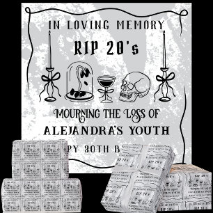 Scribble RIP 20s Dood aan mijn jeugd 30e verjaarda Cadeaupapier