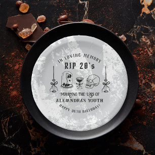 Scribble RIP 20s Dood aan mijn jeugd 30e verjaarda Papieren Bordje