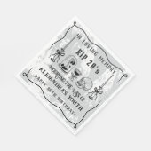 Scribble RIP 20s Dood aan mijn jeugd 30e verjaarda Servet (Hoek)