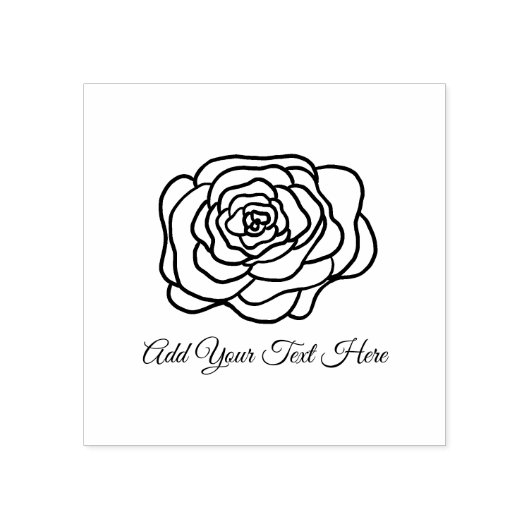 Scribble Roos Kleine Bedrijven Logo Rubberstempel (Afrduk)