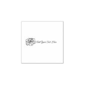 Scribble Roos Kleine Bedrijven Logo Rubberstempel (Afrduk)