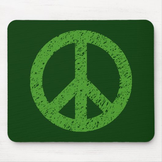Scribble Stenciled Peace Symbol Muismat (Voorkant)
