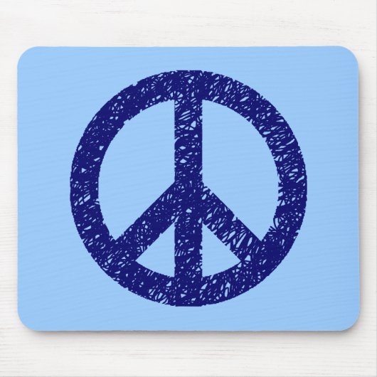 Scribble Stenciled Peace Symbol Muismat (Voorkant)