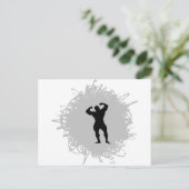 Scribble Style Bodybuilding Briefkaart (Staand voorkant)
