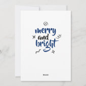 Scribble Texas kerstboom op blauw Feestdagenkaart (Achterkant)