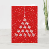 Scribble Texas kerstboom op Red Holiday Card Feestdagen Kaart (Voorkant)