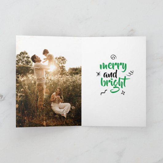Scribble Texas kerstboom op Red Holiday Card Feestdagen Kaart (Binnen)