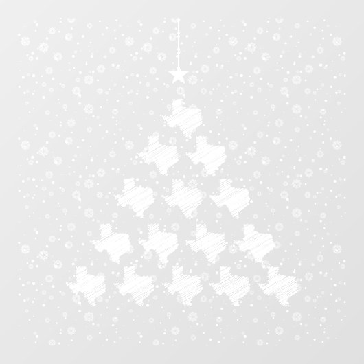 Scribble Texas Kerstmis Raamsticker (Vel)