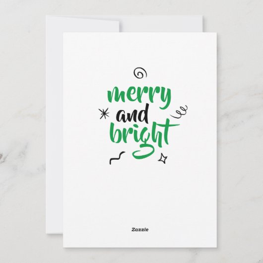 Scribble Texas Kerstmis Tree on Green Holiday Ca Feestdagenkaart (Achterkant)