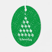 Scribble Texas Kerstmis Tree on Green Photo Metalen Ornament (Voorkant links)