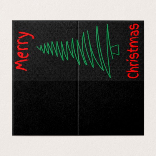 Scribble Tree 25 Pack kerstkaarten Kaart (Buitenkant ongevouwen)