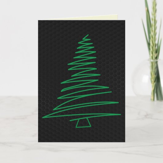 Scribble Tree-kerstkaart Kaart (Voorkant)