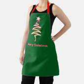 Scribble Tree + Star Merry Christmas Green Schort (Insitu)