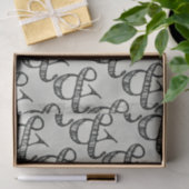 Scribbled Ampersand Sign Speels Plezier Zwart & Gr Tissuepapier (Geschenk)