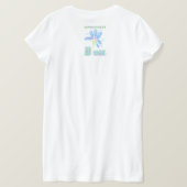 Scribbled Flower Abstracte draagbare kunst T-shirt (Design achterkant)
