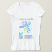 Scribbled Flower Abstracte draagbare kunst T-shirt (Design voorkant)
