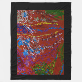 Scribbled Flowers Graffiti  Fleece Deken