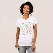 Scribbled Hearts Abstracte Kunst om te Draag T-shirt (Voorkant volledig)