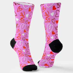 Scribbled Love Crew Soksen Sokken