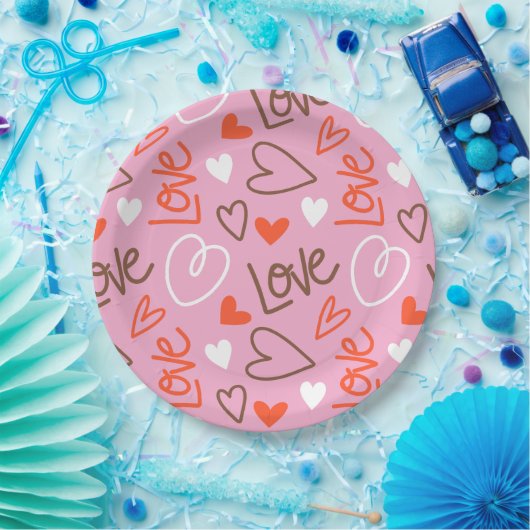 Scribbled Love Hearts Paper Bord (Feest)