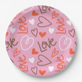 Scribbled Love Hearts Paper Bord (Voorkant)