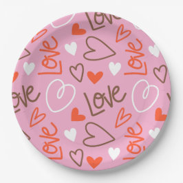 Scribbled Love Hearts Paper Bord