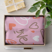 Scribbled Love Hearts Tissue Paper Tissuepapier (Geschenk)