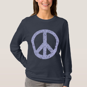 Scribbled Peace Symbol - Poeder Blauw T-shirt