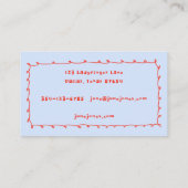 Scribbled Potlood Loops Doodle Handmade Whimsical Visitekaartje (Achterkant)