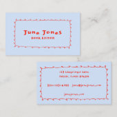 Scribbled Potlood Loops Doodle Handmade Whimsical Visitekaartje (Voorkant / Achterkant)