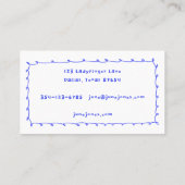 Scribbled Potlood Loops Doodle Handmade Whimsical Visitekaartje (Achterkant)