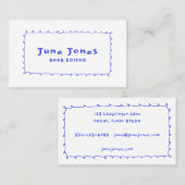 Scribbled Potlood Loops Doodle Handmade Whimsical Visitekaartje (Voorkant / Achterkant)