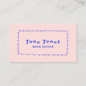 Scribbled Potlood Loops Doodle Handmade Whimsical Visitekaartje (Voorkant)