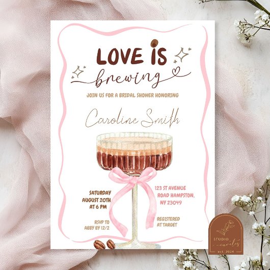 ScribbleEspresso Martini Coquette Love is Brewing Kaart