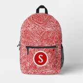 Scribbleprint Backpack Bedrukte Rugzak (Voorkant)