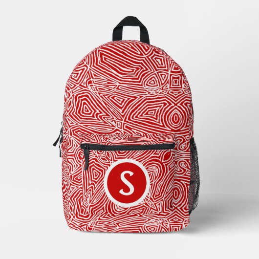 Scribbleprint Backpack Bedrukte Rugzak (Voorkant)