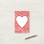 Scribbleprint hart post-it® notes (Op bureau)