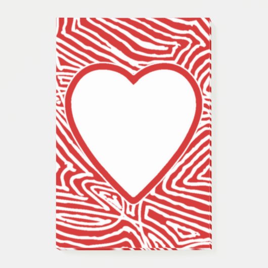 Scribbleprint hart post-it® notes (Voorkant)