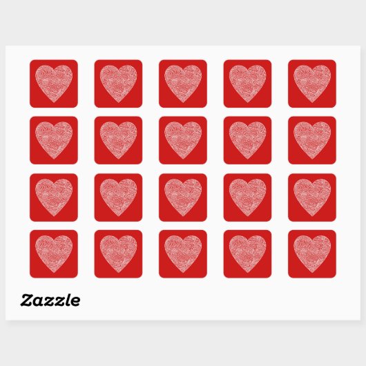 Scribbleprint Hart Sticker (Vel)