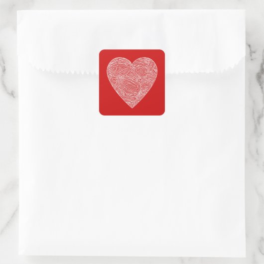 Scribbleprint Hart Sticker (Tas)