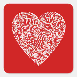 Scribbleprint Hart Sticker
