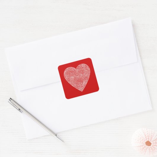 Scribbleprint Hart Sticker (Envelop)