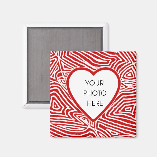 Scribbleprint Heart Border Magnet Sjabloon (Voorkant / Achterkant)