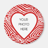 Scribbleprint Heart Border Magnet Sjabloon (Voorkant)